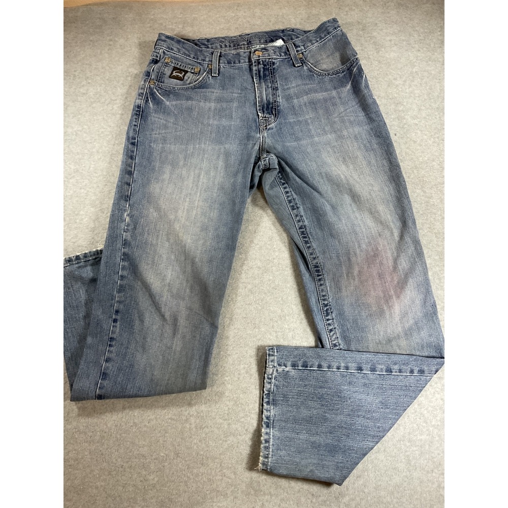 Cinch Black Label 2.0 Mens Relaxed Fit Straight Leg Jeans Medium Wash 1925